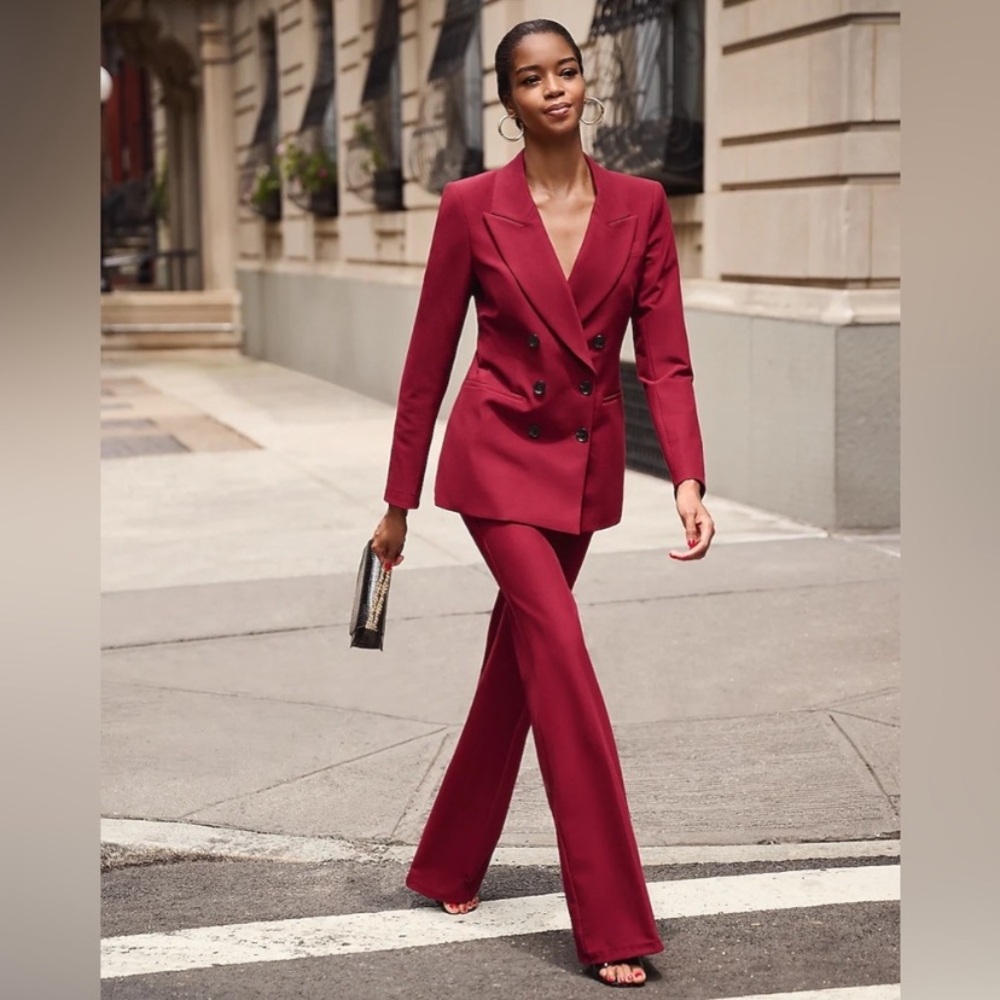 Like NEW Express Burgundy Stretch Suit